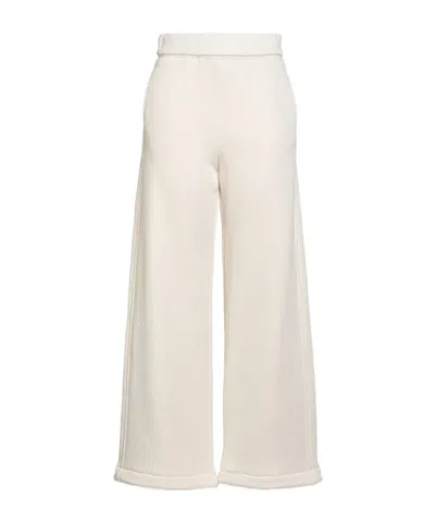 Max Mara Solid Color Sports Pants In Neutral