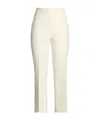 Max Mara Solid Color Stretch Bootcut Pants In White