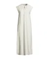 Max Mara Solid Color Stretch Dress In White