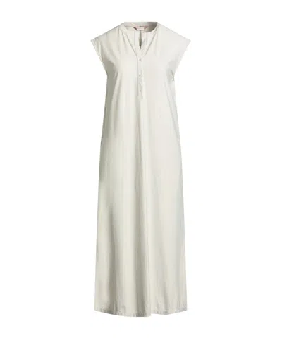 Max Mara Solid Color Stretch Dress In White