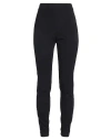 Max Mara Solid Color Stretch Leggings In Black