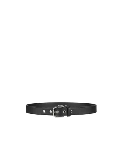 Max Mara Solid Color Thin Belts In Yellow