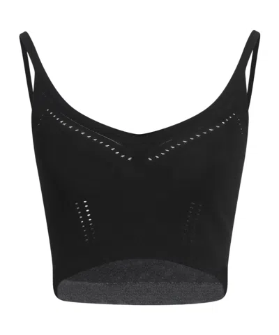 Max Mara Solid Color Tops In Black