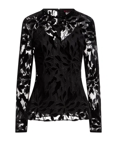 Max Mara Solid Color Tops In Black