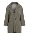 Max Mara Solid Color Tops In Gray