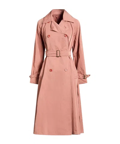 Max Mara Solid Color Trench Coats In Pink