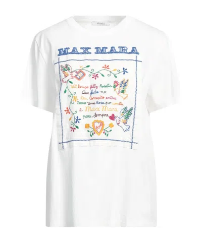 Max Mara Solid Color T-shirt In White
