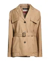 Max Mara Solid Color Twill Lapel Jacket In Nude