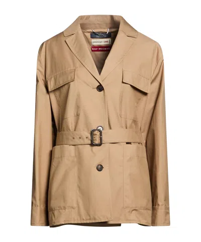 Max Mara Solid Color Twill Lapel Jacket In Nude