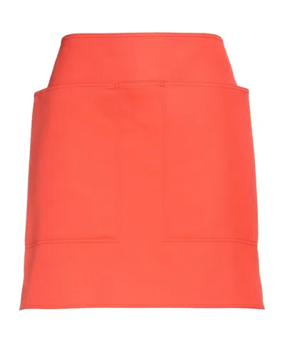 Max Mara Solid Color Twill Pants In Orange