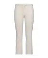 Max Mara Solid Color Twill Stretch Pants In White