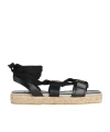 Max Mara Solid Colour Espadrilles In Black