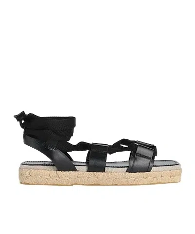 Max Mara Solid Colour Espadrilles In Black