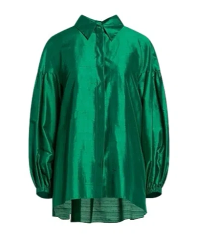 Max Mara Solid Colour Shirts  Blouses In Green