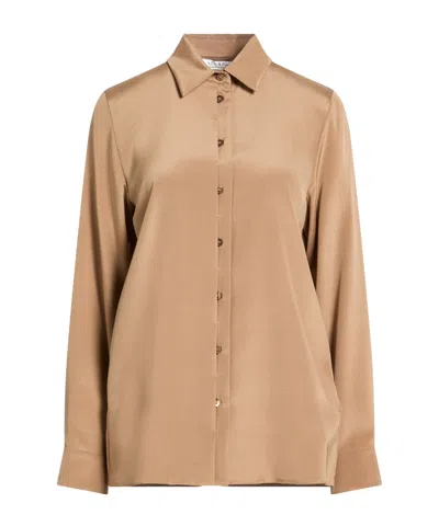 Max Mara Solid Colour Shirts  Blouses In Brown