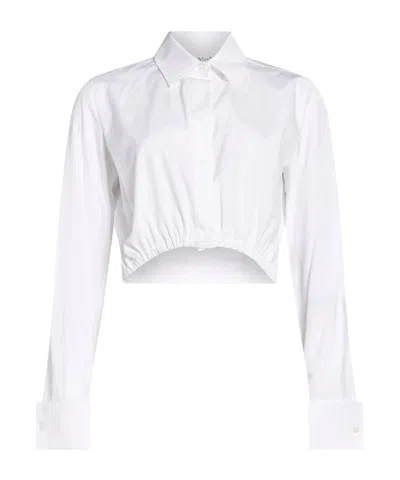 Max Mara Woman Shirt White Size 10 Cotton In Multi