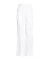 Max Mara Solid Colour Wide-leg Trousers In White