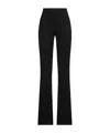 Max Mara Studio-inspired High-waist Flared Trousers With Pressed Pleats In Black