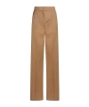 Max Mara Solid Flared Trousers In Brown