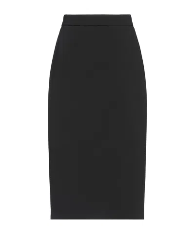 Max Mara Solid High-waist Skirt In Black