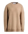 Max Mara Solid Knit Fleece Top In Brown