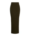 Max Mara Solid Knit Pencil Skirt In Brown