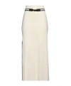 Max Mara Solid Knit Pencil Skirt In White