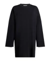 Max Mara Solid Knit T-shirt Dress In Black