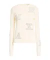 Max Mara Solid Lightweight Cashmere Knit Sweater In White
