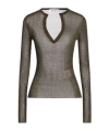 Max Mara Solid Lightweight Knit Sweater In Gray