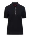 Max Mara Solid Lightweight Short Sleeve Knit Top In Blue