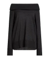 Max Mara Solid Lightweight Wool Knit Top In Black
