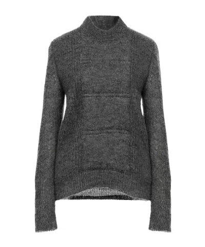 Max Mara Solid Long Sleeve Knit Sweater In Gray