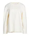 Max Mara Crew Neck Long-sleeve Sweatshirt In White