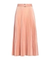 Max Mara Solid Pleated Skirt In Pink
