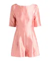 Max Mara Solid Short-sleeve Jumpsuit In Pink