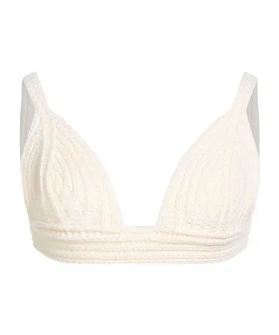 Max Mara Solid Sleeveless Cropped Top In White