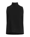Max Mara Solid Sleeveless Turtleneck Knit In Black
