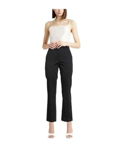 Max Mara Solid Straight-leg Pants In Black