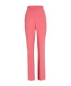 Max Mara Solid Straight-leg Trousers In Pink