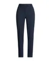 Max Mara Solid Stretch Slim Pants In Blue