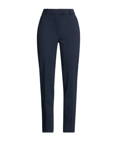 Max Mara Solid Stretch Slim Pants In Blue