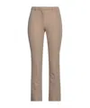 Max Mara Solid Stretch Twill Pants In Nude