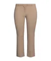 Max Mara Solid Twill Pants In Neutral