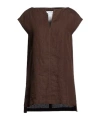 Max Mara Solid V-neck Short-sleeve Top In Brown