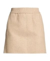 Max Mara Solid Wool Blend Flare Skirt In Nude