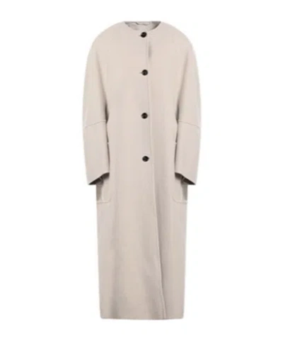 Max Mara Solid-color Cashmere Coat In Nude