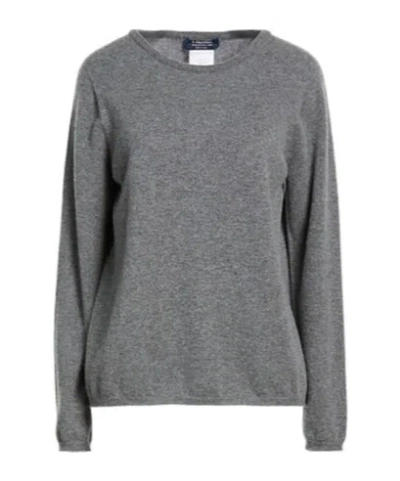 Max Mara Solid-color Cashmere Knitted Sweater In Gray