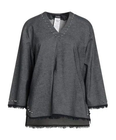 Max Mara Solid-color Denim Top In Black