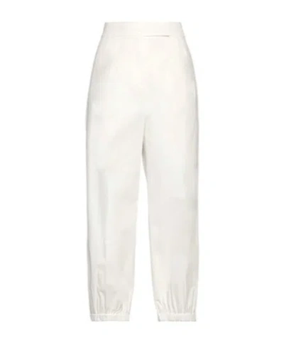 Max Mara Solid-color Fabric Pants In White